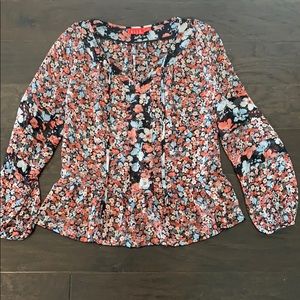 Elle Floral Peasant Blouse